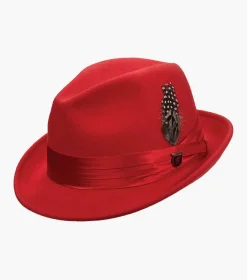 Stacy Adams Ash Fedora Red Clearance