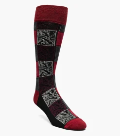 Stacy Adams Checke Paisley Red