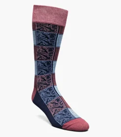 Stacy Adams Checkered Paisley Pink Sale