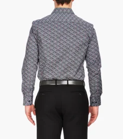Stacy Adams Chesham Dress Shirt Black Multi Sale
