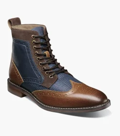 Stacy Adams Finnegan Cognac with Navy Sale