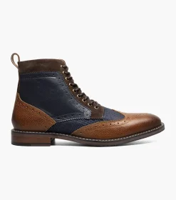 Stacy Adams Finnegan Cognac with Navy Sale
