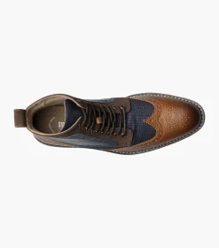 Stacy Adams Finnegan Cognac with Navy Sale