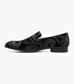Stacy Adams Swainson Black and Silver Outlet